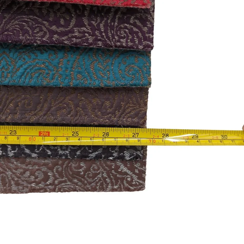 CASAMANCE Monture Sample Book Fabric 12 Swatches Silver Damask Metallic 33 x 27